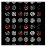 Digital Art Dark Pattern Abstract Orange Black White Twenty One Pilots Large Satin Scarf (Square)