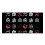 Digital Art Dark Pattern Abstract Orange Black White Twenty One Pilots Satin Shawl