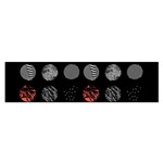 Digital Art Dark Pattern Abstract Orange Black White Twenty One Pilots Satin Scarf (Oblong)