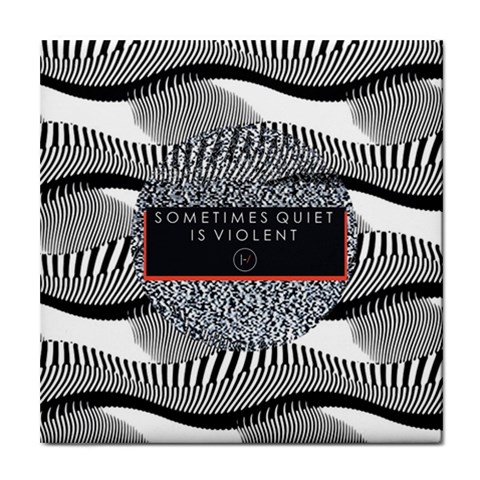 Sometimes Quiet Is Violent Twenty One Pilots The Meaning Of Blurryface Album Tile Coaster from ArtsNow.com Front