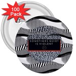 Sometimes Quiet Is Violent Twenty One Pilots The Meaning Of Blurryface Album 3  Button (100 pack)
