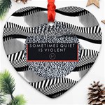 Sometimes Quiet Is Violent Twenty One Pilots The Meaning Of Blurryface Album Heart Ornament (Two Sides)
