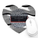 Sometimes Quiet Is Violent Twenty One Pilots The Meaning Of Blurryface Album Heart Mousepad