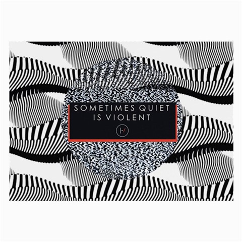 Sometimes Quiet Is Violent Twenty One Pilots The Meaning Of Blurryface Album Large Glasses Cloth (2 Sides) from ArtsNow.com Front