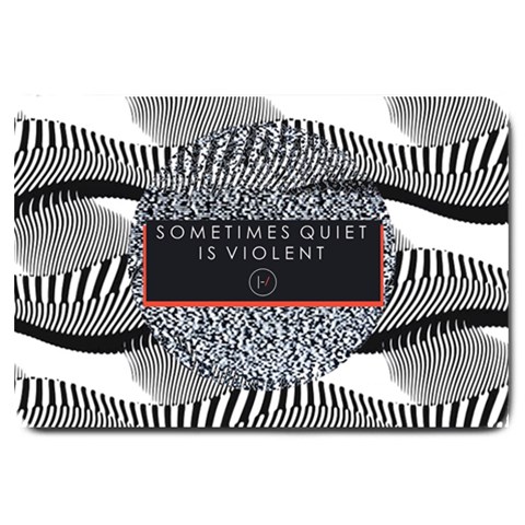 Sometimes Quiet Is Violent Twenty One Pilots The Meaning Of Blurryface Album Large Doormat from ArtsNow.com 30 x20  Door Mat