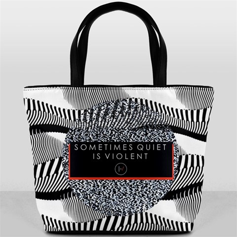 Sometimes Quiet Is Violent Twenty One Pilots The Meaning Of Blurryface Album Bucket Bag from ArtsNow.com Front