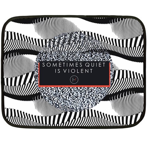 Sometimes Quiet Is Violent Twenty One Pilots The Meaning Of Blurryface Album Double Sided Fleece Blanket (Mini) from ArtsNow.com 35 x27  Blanket Front