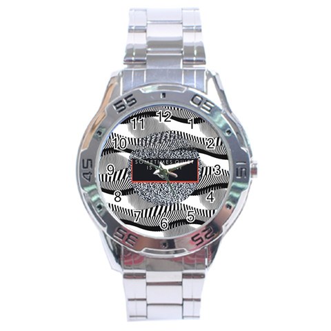 Sometimes Quiet Is Violent Twenty One Pilots The Meaning Of Blurryface Album Stainless Steel Analogue Watch from ArtsNow.com Front