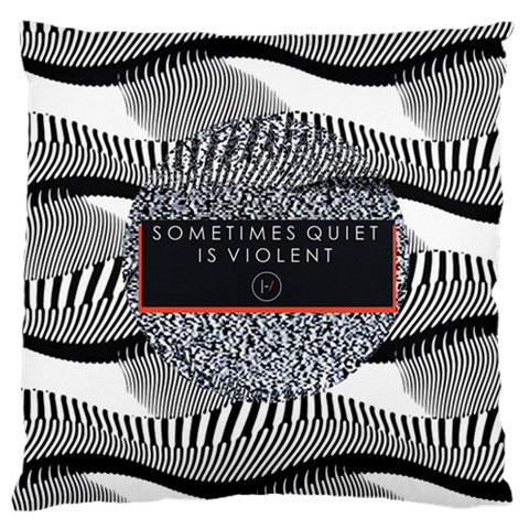 Sometimes Quiet Is Violent Twenty One Pilots The Meaning Of Blurryface Album Large Cushion Case (Two Sides) from ArtsNow.com Front