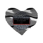Sometimes Quiet Is Violent Twenty One Pilots The Meaning Of Blurryface Album Standard 16  Premium Heart Shape Cushion 