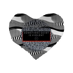Sometimes Quiet Is Violent Twenty One Pilots The Meaning Of Blurryface Album Standard 16  Premium Heart Shape Cushion  from ArtsNow.com Back