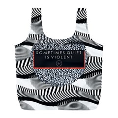 Sometimes Quiet Is Violent Twenty One Pilots The Meaning Of Blurryface Album Full Print Recycle Bag (L) from ArtsNow.com Back