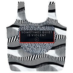 Sometimes Quiet Is Violent Twenty One Pilots The Meaning Of Blurryface Album Full Print Recycle Bag (XL) from ArtsNow.com Back