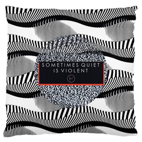 Sometimes Quiet Is Violent Twenty One Pilots The Meaning Of Blurryface Album Large Flano Cushion Case (Two Sides) from ArtsNow.com Back
