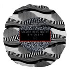 Sometimes Quiet Is Violent Twenty One Pilots The Meaning Of Blurryface Album Large 18  Premium Flano Round Cushion 