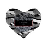 Sometimes Quiet Is Violent Twenty One Pilots The Meaning Of Blurryface Album Standard 16  Premium Flano Heart Shape Cushion 