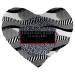 Sometimes Quiet Is Violent Twenty One Pilots The Meaning Of Blurryface Album Large 19  Premium Flano Heart Shape Cushion