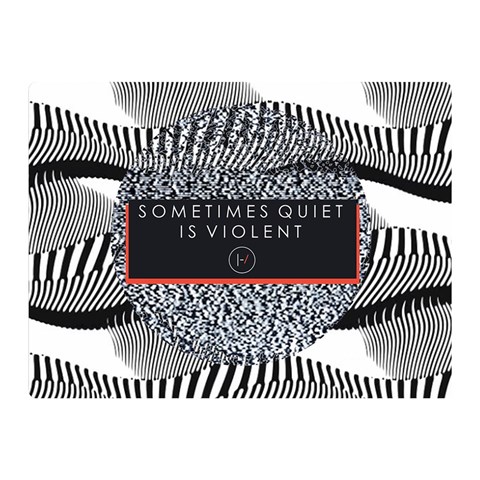 Sometimes Quiet Is Violent Twenty One Pilots The Meaning Of Blurryface Album Double Sided Flano Blanket (Mini) from ArtsNow.com 35 x27  Blanket Front