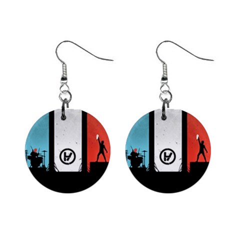 Twenty One 21 Pilots 1  Button Earrings from ArtsNow.com Front