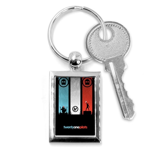 Twenty One 21 Pilots Key Chain (Rectangle) from ArtsNow.com Front