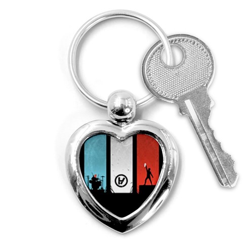 Twenty One 21 Pilots Key Chain (Heart) from ArtsNow.com Front