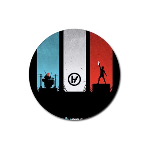 Twenty One 21 Pilots Rubber Round Coaster (4 pack) from ArtsNow.com Front