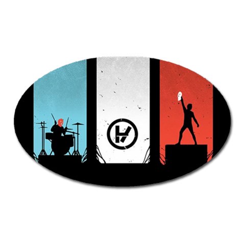 Twenty One 21 Pilots Magnet (Oval) from ArtsNow.com Front