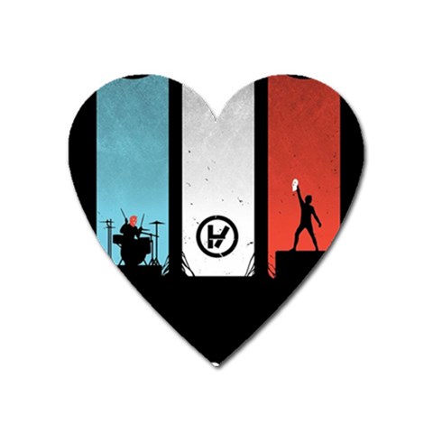 Twenty One 21 Pilots Magnet (Heart) from ArtsNow.com Front