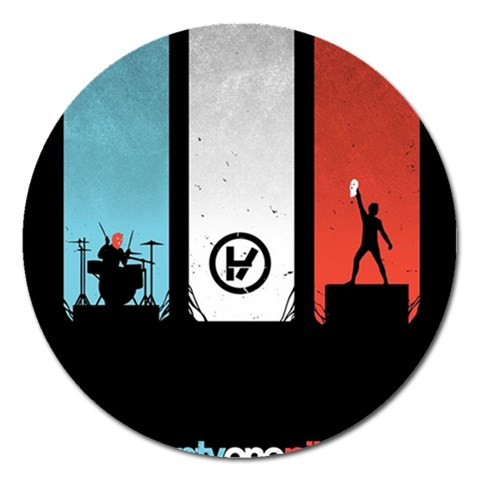 Twenty One 21 Pilots Magnet 5  (Round) from ArtsNow.com Front