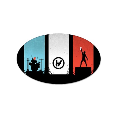 Twenty One 21 Pilots Sticker Oval (10 pack) from ArtsNow.com Front