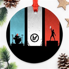 Twenty One 21 Pilots Round Ornament (Two Sides) from ArtsNow.com Front