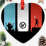 Twenty One 21 Pilots Heart Ornament (Two Sides)