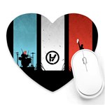 Twenty One 21 Pilots Heart Mousepad