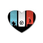 Twenty One 21 Pilots Rubber Heart Coaster (4 pack)