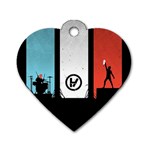 Twenty One 21 Pilots Dog Tag Heart (One Side)