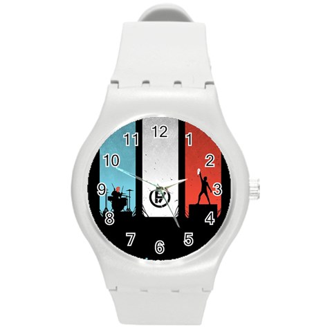 Twenty One 21 Pilots Round Plastic Sport Watch (M) from ArtsNow.com Front