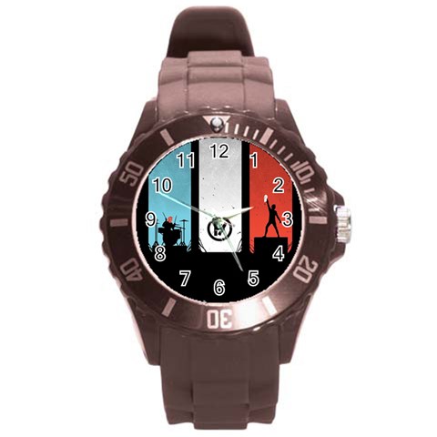 Twenty One 21 Pilots Round Plastic Sport Watch (L) from ArtsNow.com Front