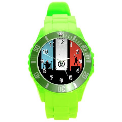 Twenty One 21 Pilots Round Plastic Sport Watch (L) from ArtsNow.com Front