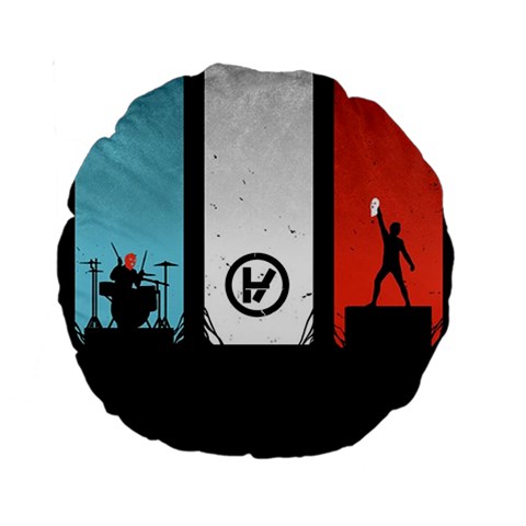 Twenty One 21 Pilots Standard 15  Premium Round Cushion  from ArtsNow.com Front