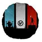 Twenty One 21 Pilots Large 18  Premium Round Cushion 
