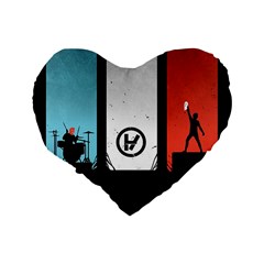 Twenty One 21 Pilots Standard 16  Premium Heart Shape Cushion  from ArtsNow.com Back