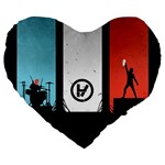 Twenty One 21 Pilots Large 19  Premium Heart Shape Cushion