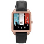 Twenty One 21 Pilots Rose Gold Leather Watch 