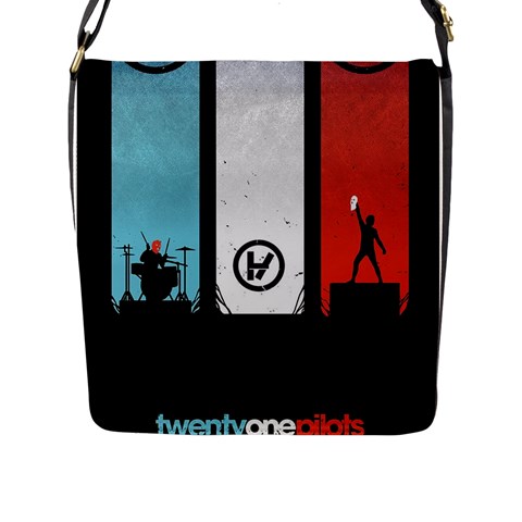 Twenty One 21 Pilots Flap Closure Messenger Bag (L) from ArtsNow.com Front