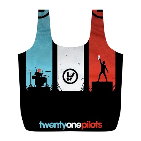 Twenty One 21 Pilots Full Print Recycle Bag (L) from ArtsNow.com Front