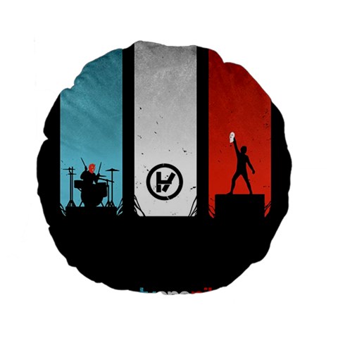 Twenty One 21 Pilots Standard 15  Premium Flano Round Cushion  from ArtsNow.com Front