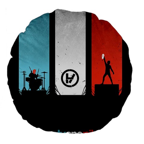 Twenty One 21 Pilots Large 18  Premium Flano Round Cushion  from ArtsNow.com Front