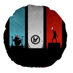 Twenty One 21 Pilots Large 18  Premium Flano Round Cushion  from ArtsNow.com Back