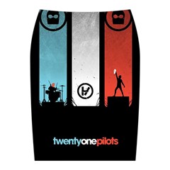 Twenty One 21 Pilots Midi Wrap Pencil Skirt from ArtsNow.com Back