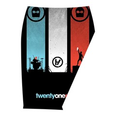 Twenty One 21 Pilots Midi Wrap Pencil Skirt from ArtsNow.com  Front Right 
